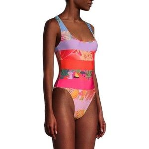 Farm rio Ombre Forest One-Piece Swimsuit sz Large NEW